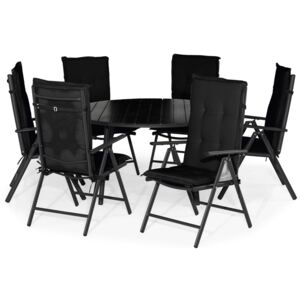 Asztal és szék garnitúra VG6109 Fekete