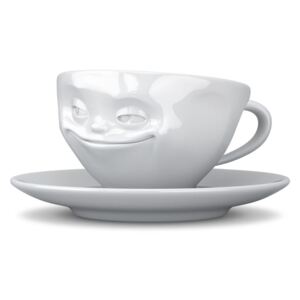 Fehér 'mosolygós' kávéscsésze, 200 ml - 58products