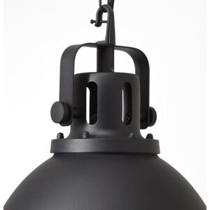 JESPER - 1 izzós industrial stílusú függeszték lámpa; átm.38cm; fekete - Brilliant-23772/06