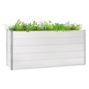 Blumfeldt Nova Grow, kerti ágyás, 195 x 91 x 50 cm, WPC, fa megjelenés, fehér
