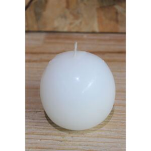 Fehér gömb alakú illatgyertya 7cm