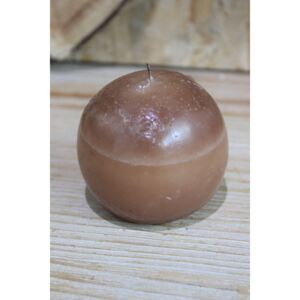 Barna-krém gömb alakú illatgyertya 7cm