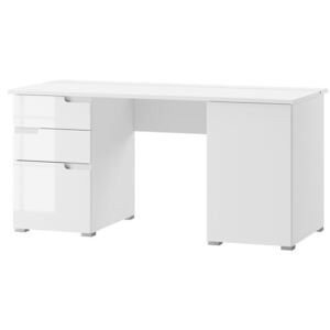 Íróasztal CZP14, Szín: Fehér + fényes fehér