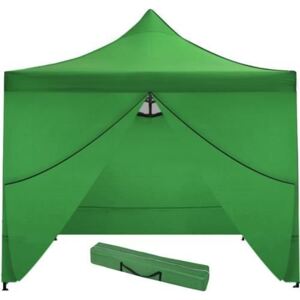 ISO Értékesítési sátor 3 x 3 m + 4 fal, zöld, 9921