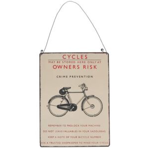 Bicycle retro biciklis fali tábla, 17 x 23 cm - Rex London