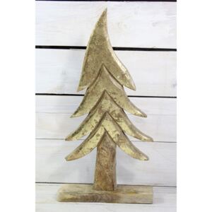 Fa karácsonyfa állványon arany (m. 38,5 cm) méret
