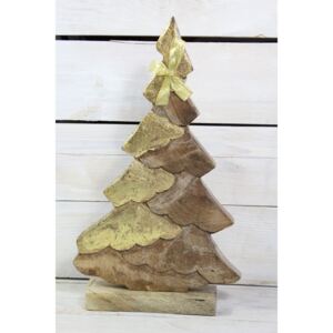 Fa karácsonyfa állványon arany (m. 32,5 cm) méret