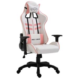 Rózsaszín műbőr gamer szék