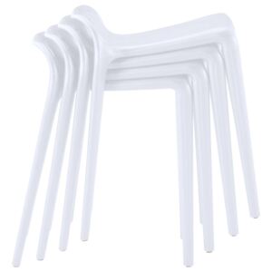 4 db fehér műanyag rakásolható szék