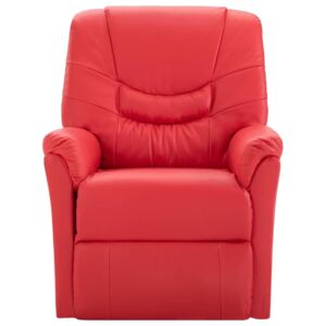 Piros műbőr dönthető szék