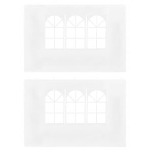 VidaXL 2 db ablakos fehér oldalfal partisátorhoz