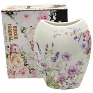 Levendulás - virágos porcelán váza - 20 cm