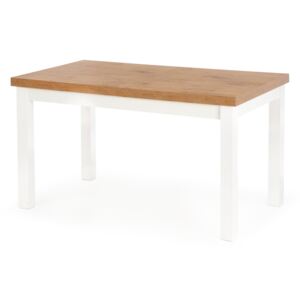 Kihúzható Asztal, Bükkfa és MDF Tiago Lancelot Tölgy / Fehér, H140-220xSz80xM76 cm
