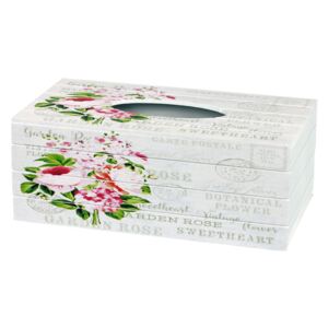 Garden rose zsebkendőtartó doboz, 24,5 cm