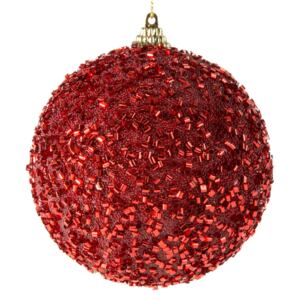 Karácsonyfadísz, Műanyag, Ball 8B Piros, Ø10 cm