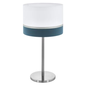 Asztali lámpa e27 1x60w fehér/kék/ezüst spaltini
