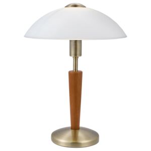 Asztali lámpa e14 1*60w bronz/dió solo