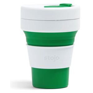 Pocket Cup fehér-zöld összecsukható pohár, 355 ml - Stojo