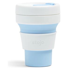 Pocket Cup Sky fehér-kék összecsukható pohár, 355 ml - Stojo