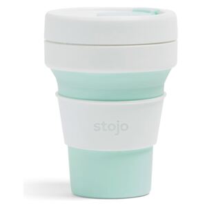 Pocket Cup Mint fehér-zöld összecsukható pohár, 355 ml - Stojo