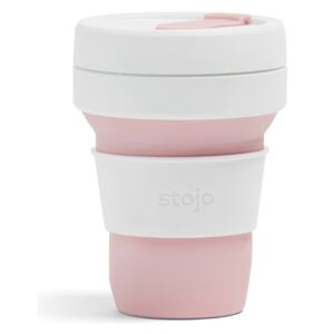 Pocket Cup Rose fehér-rózsaszín összecsukható pohár, 355 ml - Stojo