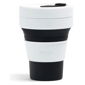 Pocket Cup fehér-fekete összecsukható pohár, 355 ml - Stojo
