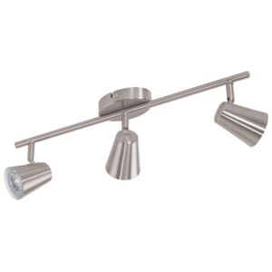 Beltéri led karos spotlámpa 3x3,3w m.nikkel 48,5cm travale
