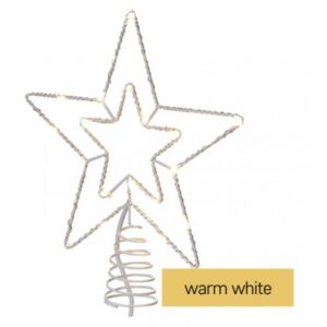 Standard led sorolható karácsonyi csillag, 28,5 cm, kültéri és beltéri, meleg fehér, időzítő