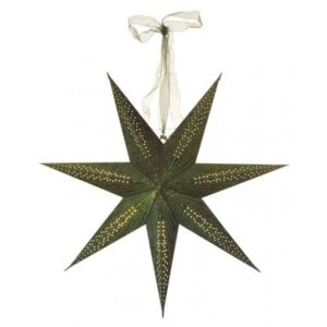 Karácsonyi led papírcsillag, függeszthető, zöld, 60 cm, beltéri