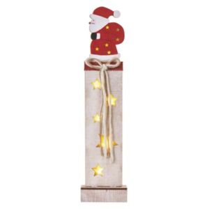 Karácsonyi led dekoráció, fa – télapó, 46 cm, 2x aa, beltéri, meleg fehér