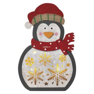 EMOS karácsonyi pingvin 0,3W 5db meleg fehér LED 30cm időzítővel
